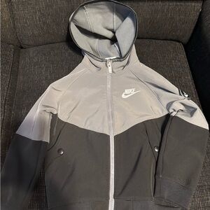 Nike Kids Two-Tone Gray and Black fleece lined jacket
